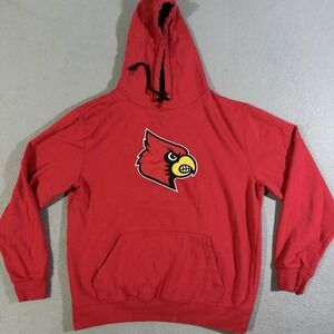 Campus Heritage Louisville Cardinals Pullover Hoodie Sweatshirt Embroidered LG